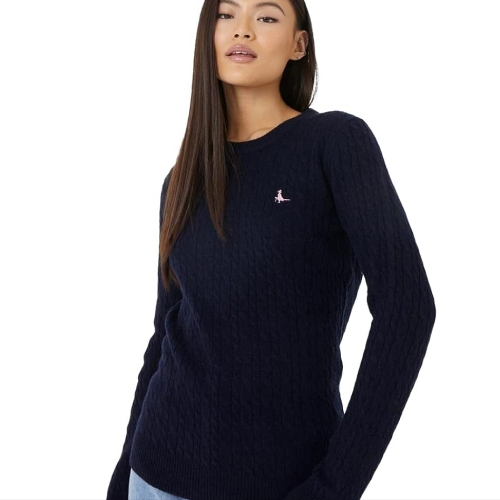 Jack Wills Merino Wool Tinsbury Cable Knit Sweater